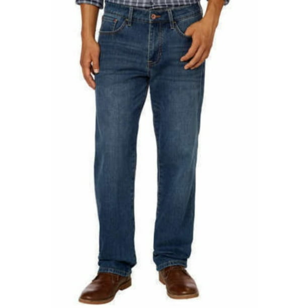 Used Men's WEATHERPROOF Vintage Stretch Confortable Polaire Doublé 5 Poches Jeans